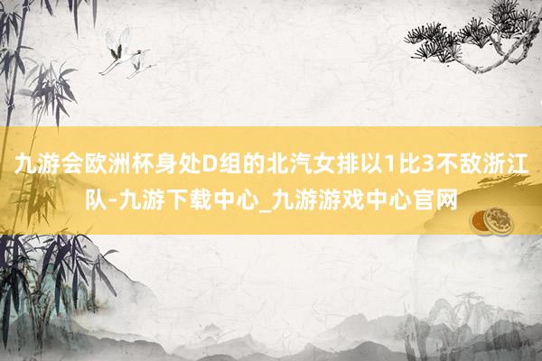 九游会欧洲杯身处D组的北汽女排以1比3不敌浙江队-九游下载中心_九游游戏中心官网