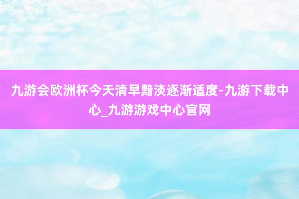 九游会欧洲杯今天清早黯淡逐渐适度-九游下载中心_九游游戏中心官网