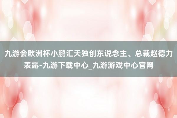 九游会欧洲杯小鹏汇天独创东说念主、总裁赵德力表露-九游下载中心_九游游戏中心官网